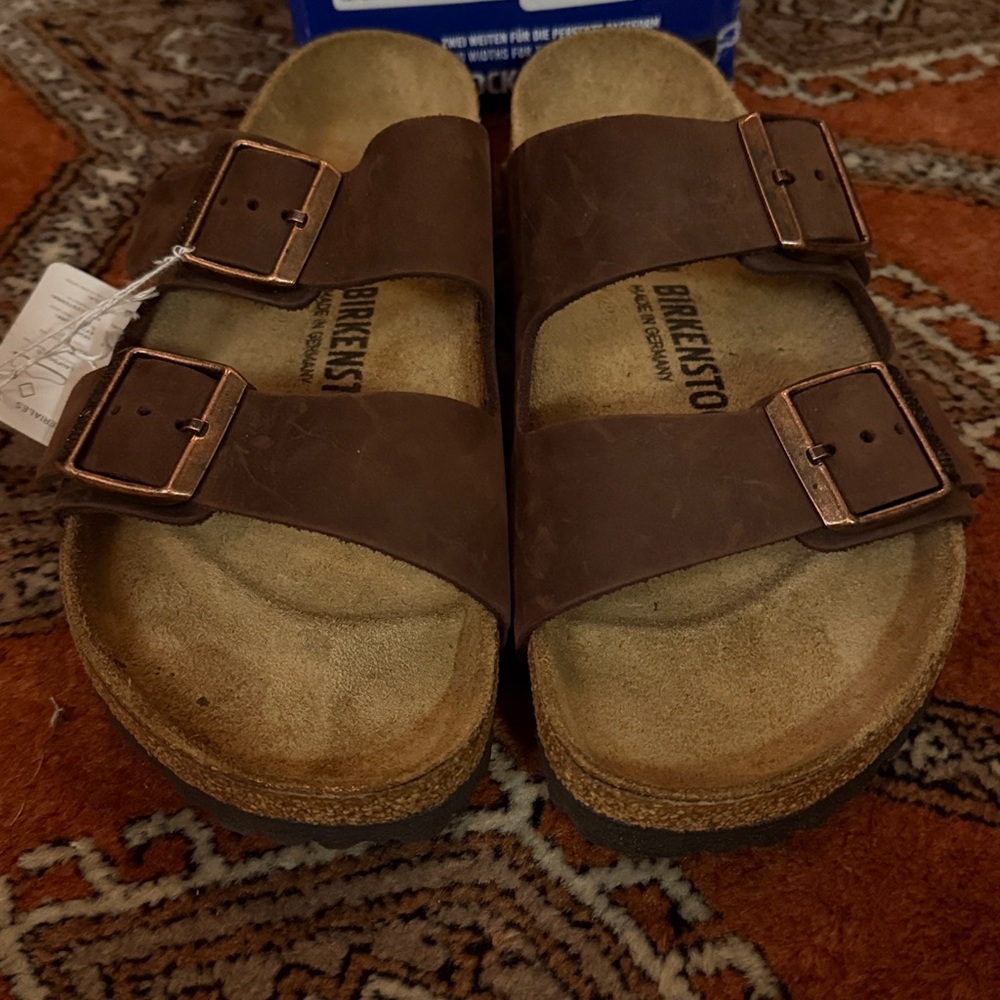 Birkenstock Arizona Oiled Leather Habana Size: 38 L7/M5 - Picture 5 of 6